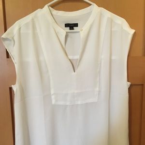 J Crew white flowy top